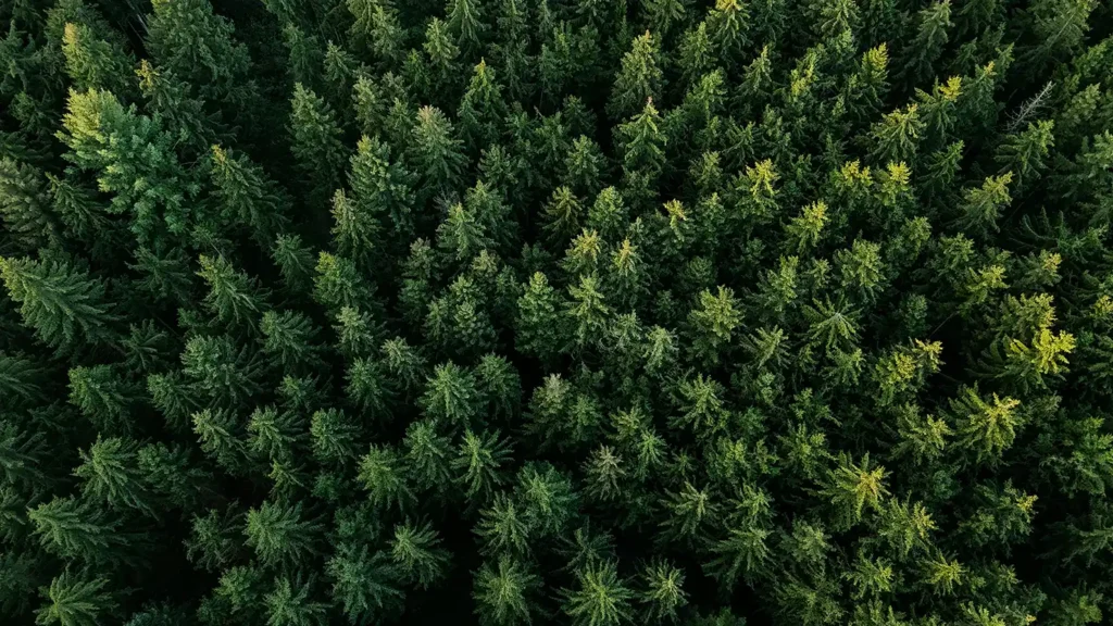 Wald von oben